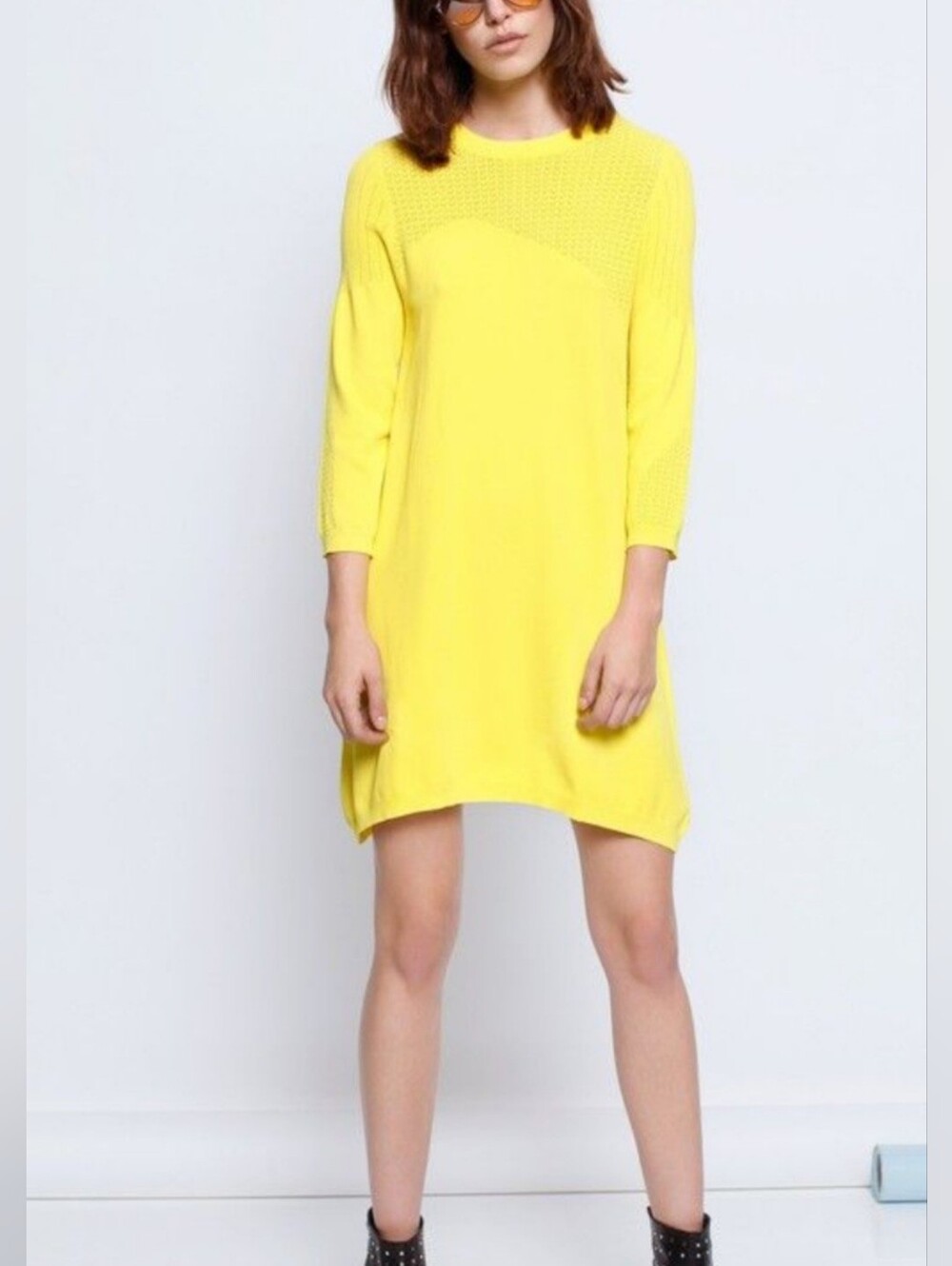 zadig voltaire dress Rush Ve Mini Bright Yellow Size Small